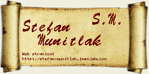 Stefan Munitlak vizit kartica